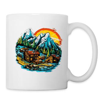 Paysage - Illustration - Mug blanc - blanc - Droite