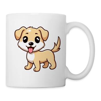 HUND VIERBEINER RÜDE HÜNDIN PFOTE LIEBE TIERFREUND - Tasse - Weiß - Rechts