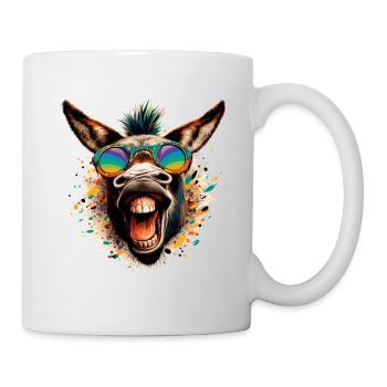 ASS CRAZY HORSE COLORFUL HIPPIE GRASS PARTY DONKEY - Mug - white - Right