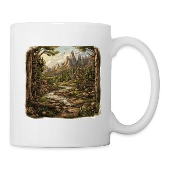 Paysage - Illustration - Mug blanc - blanc - Droite