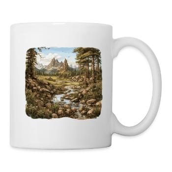 Paysage - Illustration - Mug blanc - blanc - Droite