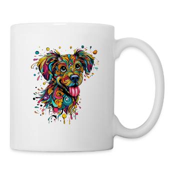 DOG COLORFUL COLORFUL RAINBOW GRAFFITI BLOB - Mug - white - Right