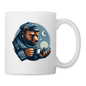 OURS CHAUFFE-PLAT CLAIR DE LUNE MARITIME CAFÉ THÉ NORD - Mug blanc - blanc - Droite