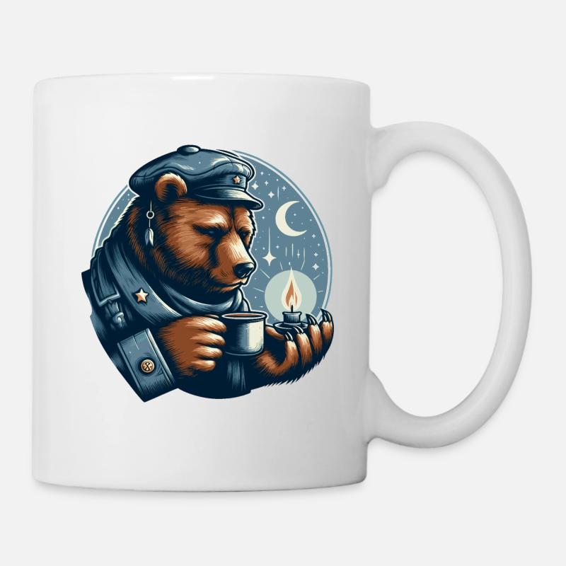 BÄR TEELICHT MONDSCHEIN MARITIM KAFFEE TEE NORDEN - Tasse - Weiß