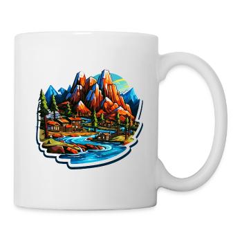 Paysage - Illustration - Mug blanc - blanc - Droite
