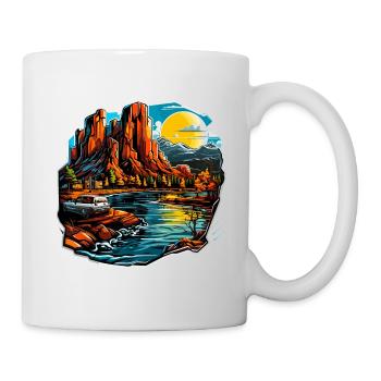 Paysage - Illustration - Mug blanc - blanc - Droite