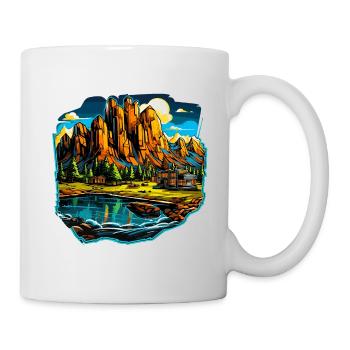 Paysage - Illustration - Mug blanc - blanc - Droite