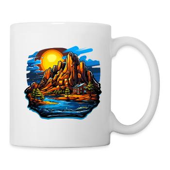 Paysage - Illustration - Mug blanc - blanc - Droite