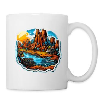 Paysage - Illustration - Mug blanc - blanc - Droite