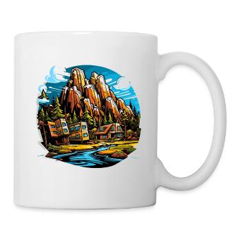 Paysage - Illustration - Mug blanc - blanc - Droite