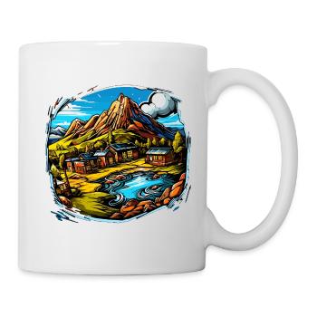 Paysage - Illustration - Mug blanc - blanc - Droite