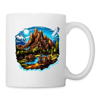 Paysage - Illustration - Mug blanc - blanc - Droite