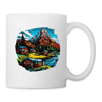 Paysage - Illustration - Mug blanc - blanc - Droite