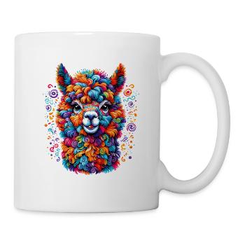 ALPACA CONFETTI COLORFUL COLORFUL RAINBOW TRIBAL - Mug - white - Right