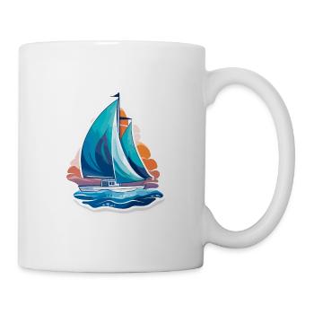 Sailboat - illustration - Mug - white - Right