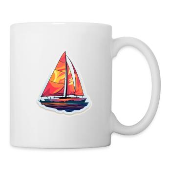 Sailboat - illustration - Mug - white - Right