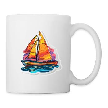 Sailboat - illustration - Mug - white - Right