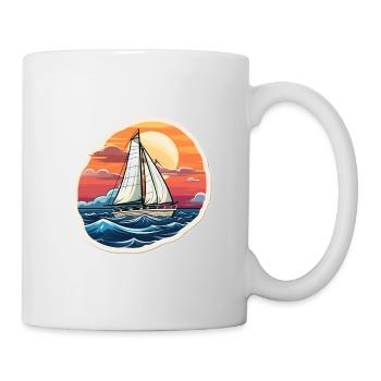 Sailboat - illustration - Mug - white - Right
