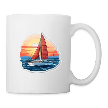 Sailboat - illustration - Mug - white - Right