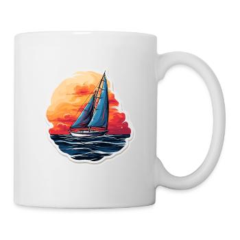 Sailboat - illustration - Mug - white - Right