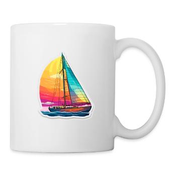 Sailboat - illustration - Mug - white - Right