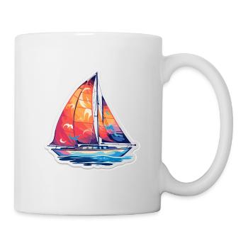 Sailboat - illustration - Mug - white - Right