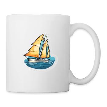 Sailboat - illustration - Mug - white - Right