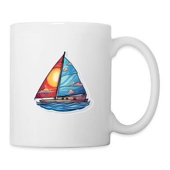 Sailboat - illustration - Mug - white - Right