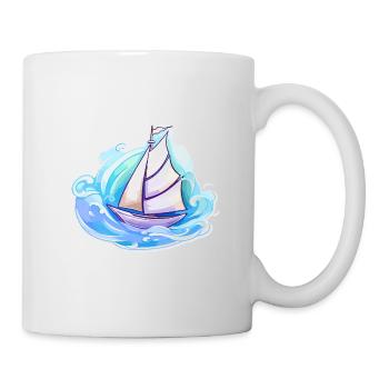 Sailboat - illustration - Mug - white - Right