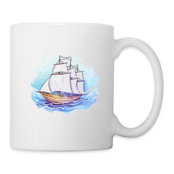 Sailboat - illustration - Mug - white - Right