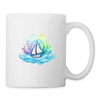 Sailboat - illustration - Mug - white - Right