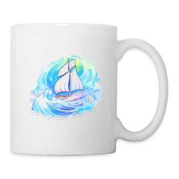Sailboat - illustration - Mug - white - Right