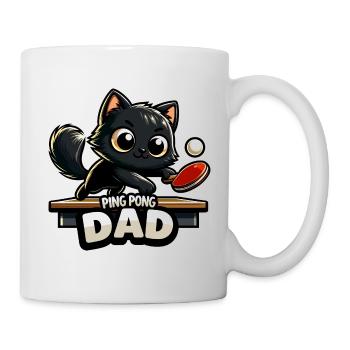 Table Tennis Katze Pingpong Black Cat Dad Outfit - Mug blanc - blanc - Droite