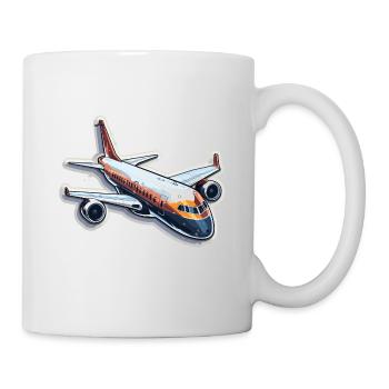 Airplane - illustration - Mug - white - Right