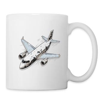 Airplane - illustration - Mug - white - Right