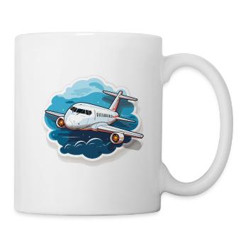 Airplane - illustration - Mug - white - Right