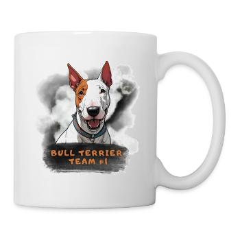 Bullterrier Team Nummer 1 Champion Sieger Anführer - Tasse - Weiß - Rechts