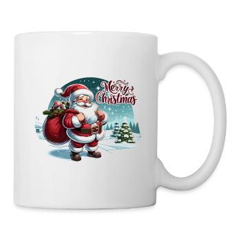 Merry Christmas - Santa Illustration - Tasse - Weiß - Rechts