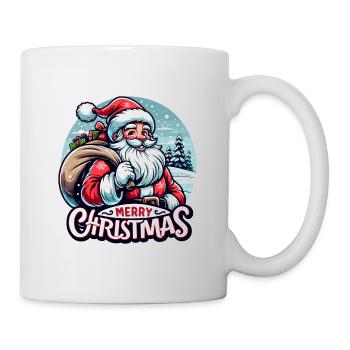 Joyeux Noël - Illustration du Père Noël - Mug blanc - blanc - Droite