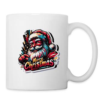 Merry Christmas - Santa Illustration - Tasse - Weiß - Rechts