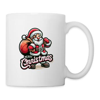 Merry Christmas - Santa Illustration - Tasse - Weiß - Rechts