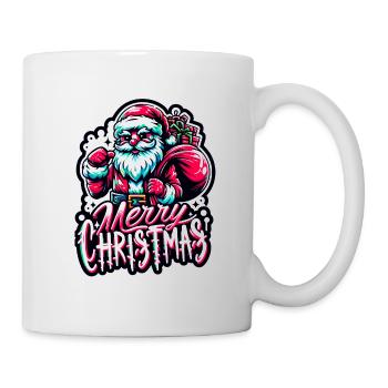 Merry Christmas - Santa Illustration - Tasse - Weiß - Rechts