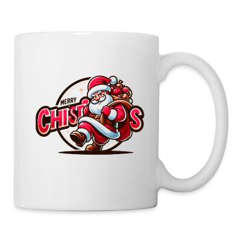 Merry Christmas - Santa Illustration - Tasse - Weiß - Rechts