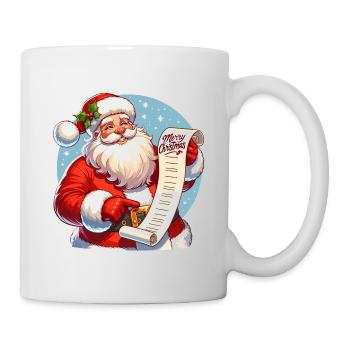 Merry Christmas - Santa Illustration - Tasse - Weiß - Rechts