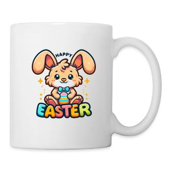 Happy Easter - Easter Bunny Illustration - Mug - white - Right