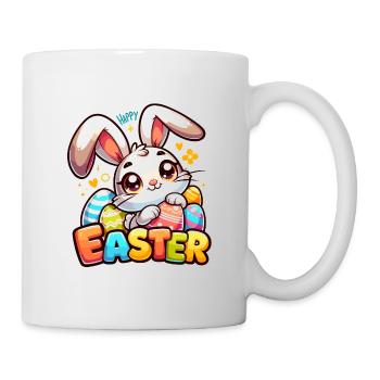 Happy Easter - Easter Bunny Illustration - Mug - white - Right