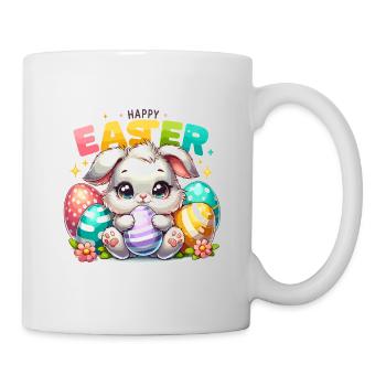 Joyeuses Pâques - Illustration de lapin de Pâques - Mug blanc - blanc - Droite