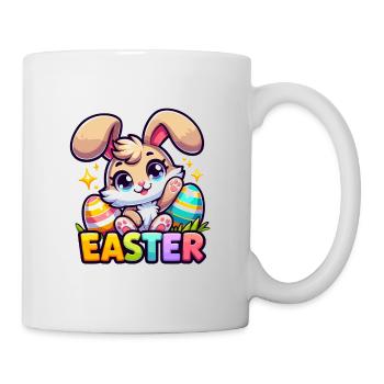 Joyeuses Pâques - Illustration de lapin de Pâques - Mug blanc - blanc - Droite
