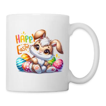 Joyeuses Pâques - Illustration de lapin de Pâques - Mug blanc - blanc - Droite