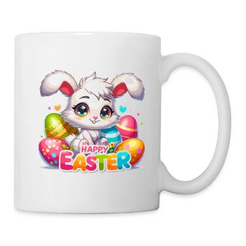 Happy Easter - Easter Bunny Illustration - Mug - white - Right